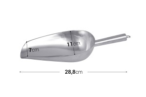 Stainless steel scoop - length 28,8 cm-εικόνα_σύνθεση