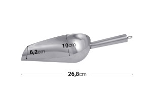 Stainless steel scoop - length 26,8 cm-εικόνα_σύνθεση
