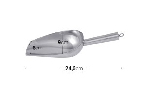 Stainless steel scoop - length 24,6 cm-εικόνα_σύνθεση