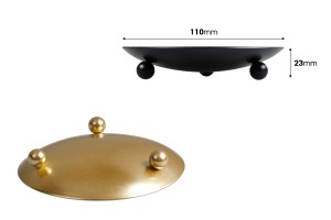 Runder Metallsockel 110 mm für Kerzen-bildgruppe
