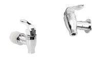 Plastic silver tap for drinks dispenser 
