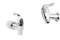 Plastic tap in silver color