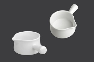 Pot en céramique de 140 ml avec bec et poignée pour cire de massage-εικόνα_προϊοντική