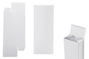 Boîte en papier pour flacons de parfum de 100 ml en satin blanc 64x35x160 - 20 pcs-1