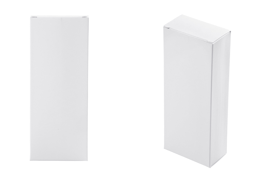 Boîte en papier pour flacons de parfum de 100 ml en satin blanc 64x35x160 - 20 pcs Boîte en papier pour flacons de parfum de 100 ml en satin blanc 64x35x160 - 20 pcs