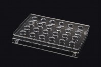 Display rack for perfume bottles (plexiglass) 165x120x28 - 24 spots  (14 mm hole opening)