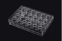 Display rack for perfume bottles (plexiglass) 165x120x28 - 24 spots (15 mm hole opening)
