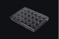 Display rack for perfume bottles (plexiglass) 190x140x28 - 24 spots (25 mm hole opening)