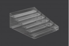 6-Level plexiglass display rack stand in size 273x304x126 mm