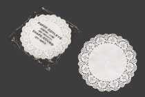 Petites nappes en papier sous la forme de dentelle en couleur blanche 190 mm - 100 pcs Petites nappes en papier sous la forme de dentelle en couleur blanche 190 mm - 100 pcs