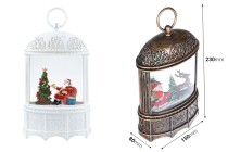 Fener dekorativ me pamje të Krishtlindjeve, dritë dhe muzikë-εικόνα_διαστάσεις
