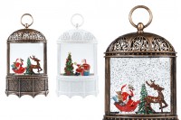 Decorative lantern with Christmas show, light and music