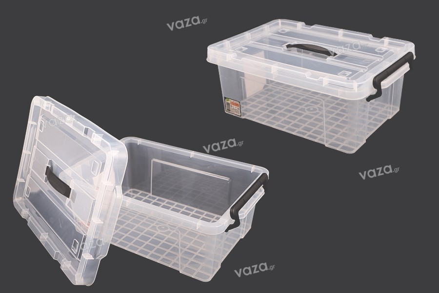 Boîte de rangement 440x300x170 mm plastique transparente étanche