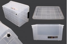 Κουτί αποθήκευσης 580x420x310 mm πλαστικό διάφανο με κλείσιμο ασφαλείας 