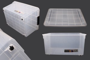 Aufbewahrungsbox 580x420x310 mm transparenter Kunststoff mit Sicherheitsverschluss-εικόνα_σύνθεση