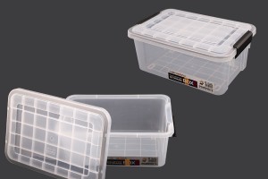 Aufbewahrungsbox 400x270x170 mm transparenter Kunststoff mit Sicherheitsverschluss-εικόνα_προϊοντική