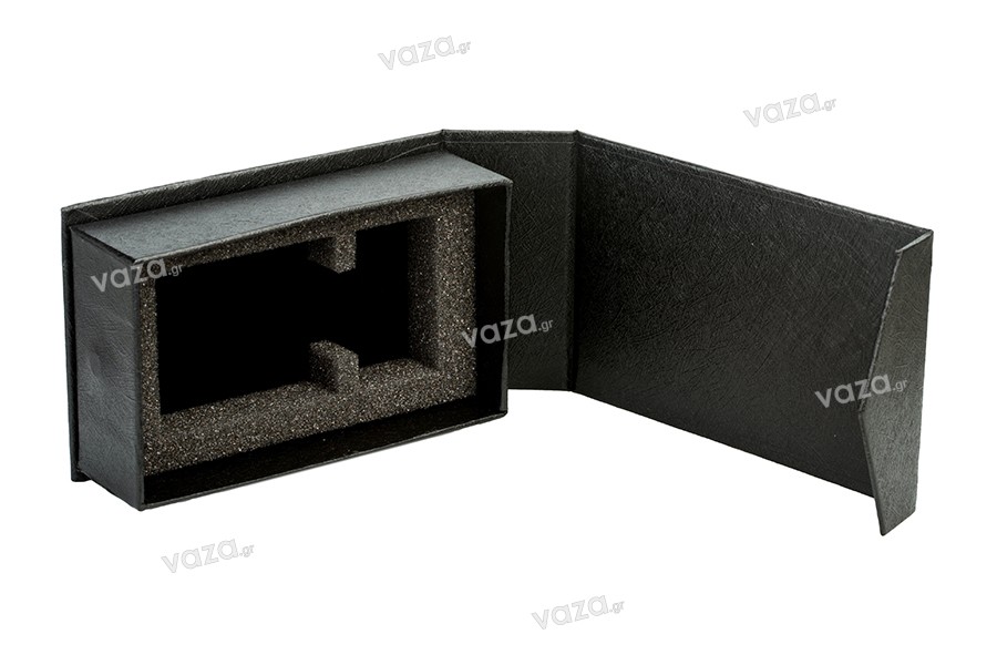 Kuti elegante me mbyllje magnetike në ngjyrë të zezë 139x89x45 mm (për shishe 50 ml)