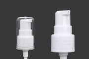 Pompa per crema PP bianco 20 con tappo trasparente