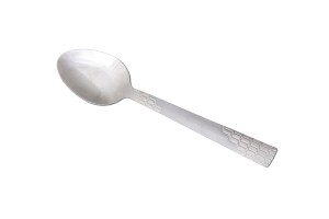 Cuillères à thé en acier inoxydable de 105 mm avec un motif en relief - 12 pcs-1