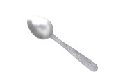 Stainless steel spoon 105 mm with embossed design - 12 pcs