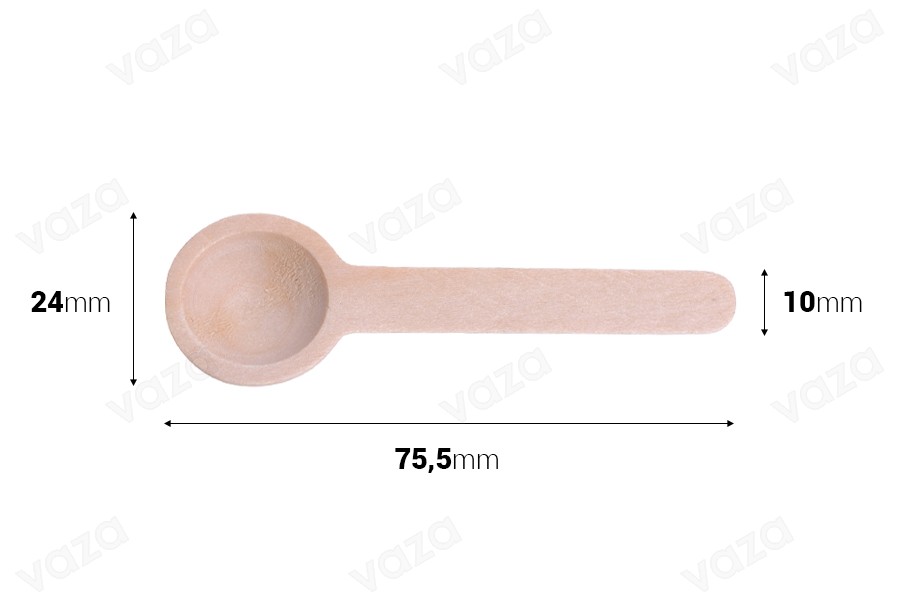 Lugë druri 75,5 mm - 50 copë Lugë druri 75,5 mm - 50 copë-imazh_dimensione