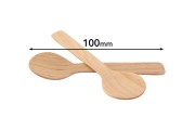 Cuillères en bois - bambou 10 cm – lot de 100 pièces