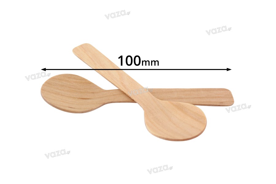 Cucchiai di legno-bambù 10cm (confezione da 100 pezzi)