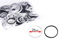 White and black ribbons with a diameter of 25 mm - the package includes about 230 pcs