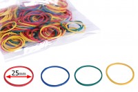 Élastiques multicolores diamètre 25 mm – lot de 230 pièces