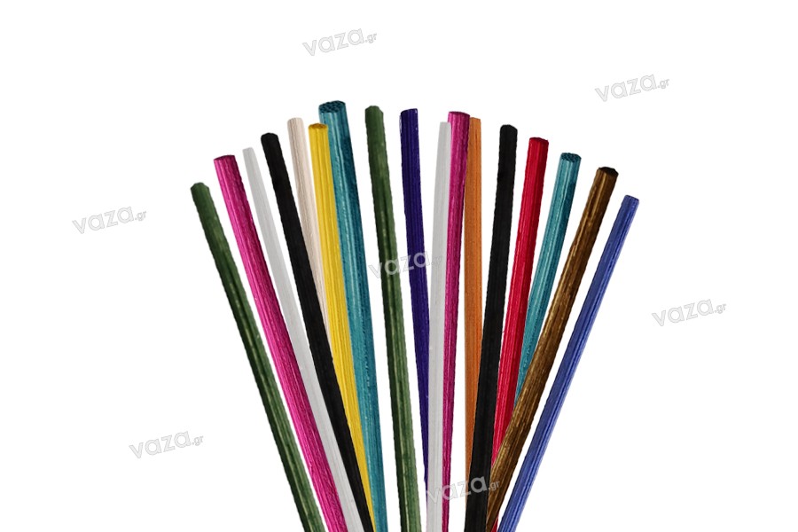 Bamboo bastoane pentru parfumuri de cameră într-o varietate de culori (lungime 22 cm) - 10 buc