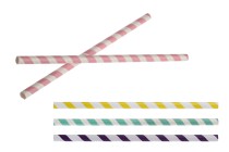 Pailles écologiques en papier 197x8 mm en différentes couleurs - 50 pièces