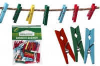 Mixed colored wooden clothespins 2,5 cm long - available in a package with 40 pcs