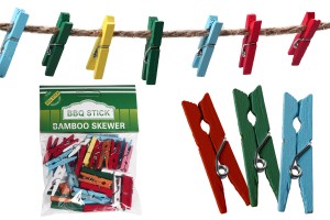 Pinces à linge en bois de 2,5 cm mixtes - 40 pièces/lot-εικόνα_προϊοντική