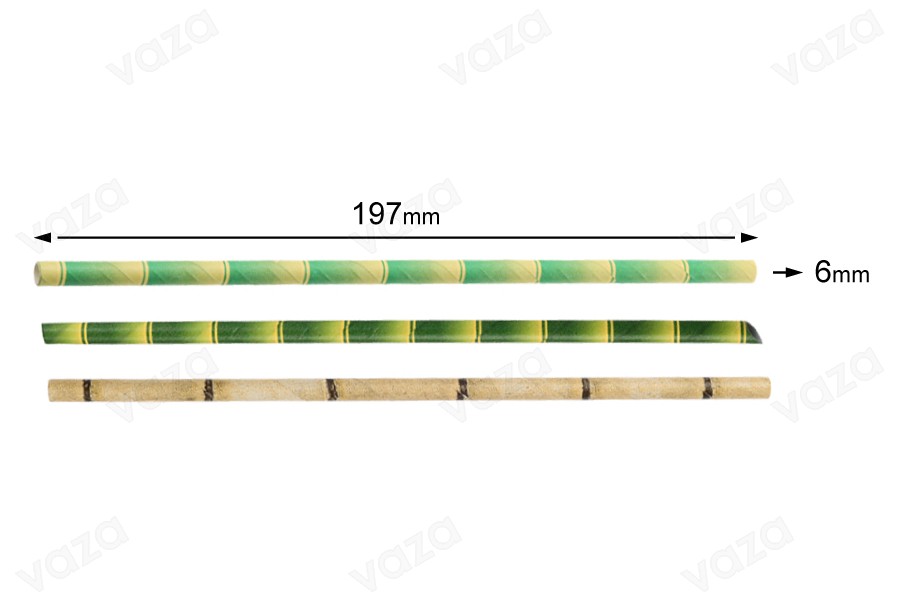 Pailles écologiques en papier 197x6mm- paquet de 25 pièces Pailles écologiques en papier 197x6mm- paquet de 25 pièces-