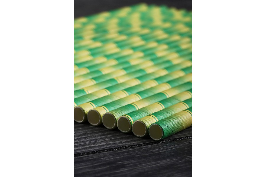 Pailles écologiques en papier 197x6mm- paquet de 25 pièces