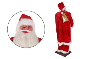 Άγιος Βασίλης διακοσμητικός, χορευτής με κίνηση και μουσική - ύψος 180 cm-εικόνα_σύνθεση