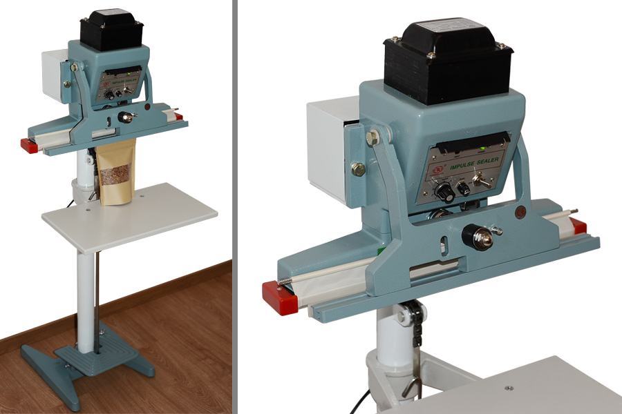 Makineri për ngjitje me nxehtësi me pedale (për qese dhe Doy Pack) - gjatësia e ngjitjes 45 cm-bildabmessungen