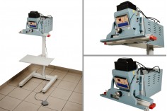 Termosaldatrice (verticale) con chiusura elettromagnetica, funzionamento automatico e pedale (per sacchetti e Doy Pack) - lunghezza di saldatura di 47 cm, larghezza di saldatura di 10 mm