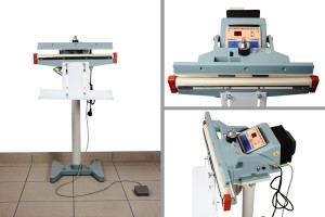 Thermosoudeuse (horizontale) avec fermeture électromagnétique, fonctionnement automatique et interrupteur à pied (pour sacs et Doypack) - longueur de soudure 47 cm, largeur de soudure 1 cm-2