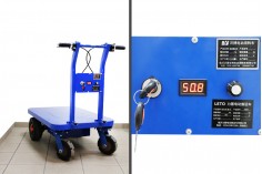 Plateforme de chargement électrique en bleu - à 500 kg
