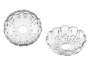 Soucoupe en verre avec trou au centre (26 mm) pour chandeliers et lustres-εικόνα_προϊοντική