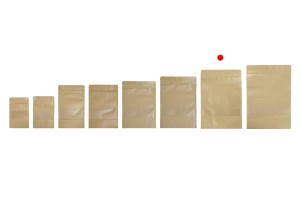 Doy Pack Basteltaschen mit Reiß-Verschluss und Fenster, transparenter Innen- und Außenverkleidung und Versiegelung mit Heißsiegelung 180x40x260 mm - 100 Stk-3