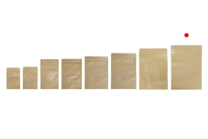 Basteltaschen vom Typ Doy Pack mit Reißverschl-Verschluss und Fenster, transparenter Innen- und Außenverkleidung und Versiegelungsfunktion mit 200x50x295 mm Heißsiegelung - 100 Stk-3