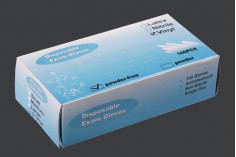 Γάντια βινυλίου μιας χρήσης χωρίς πούδρα (powder free) διάφανα σε μέγεθος X-Large - 100 τμχ