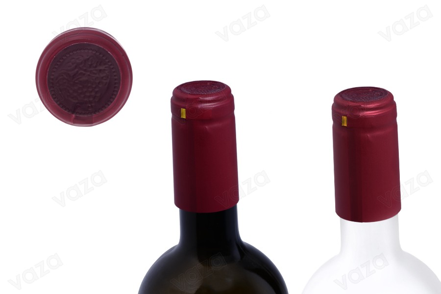 Capsula termoretraibile di dimensioni 30,5x60 mm per bottiglia di vino con collo fino a 30 mm. Capsula termoretraibile di dimensioni 30,5x60 mm per bottiglia di vino con collo fino a 30 mm.-gruppo_immagini