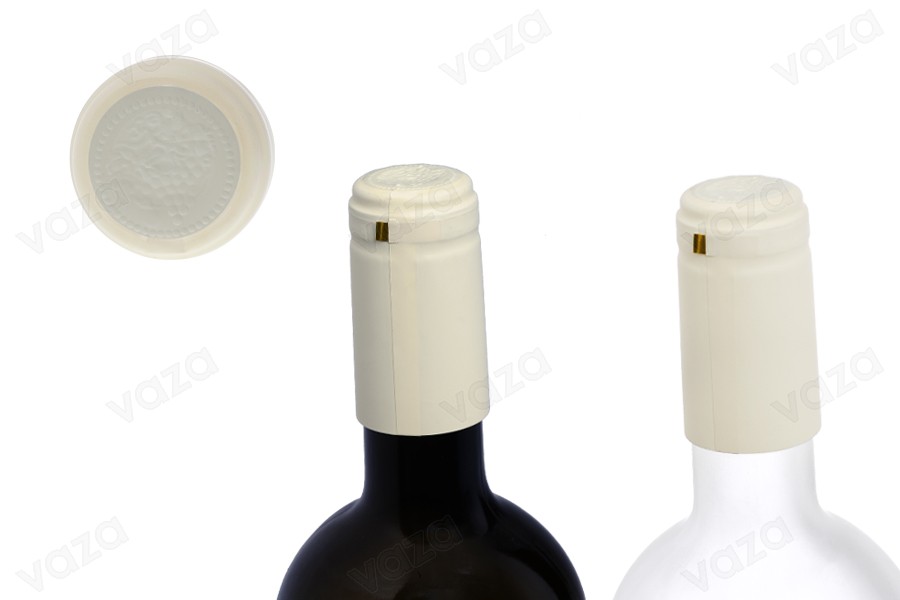 Capsula termoretraibile di dimensioni 30,5x60 mm per bottiglia di vino con collo fino a 30 mm. Capsula termoretraibile di dimensioni 30,5x60 mm per bottiglia di vino con collo fino a 30 mm.-gruppo_immagini