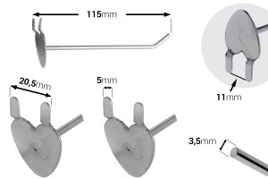 Haken odd (Herz) 115 mm Lochblech-εικόνα_σύνθεση