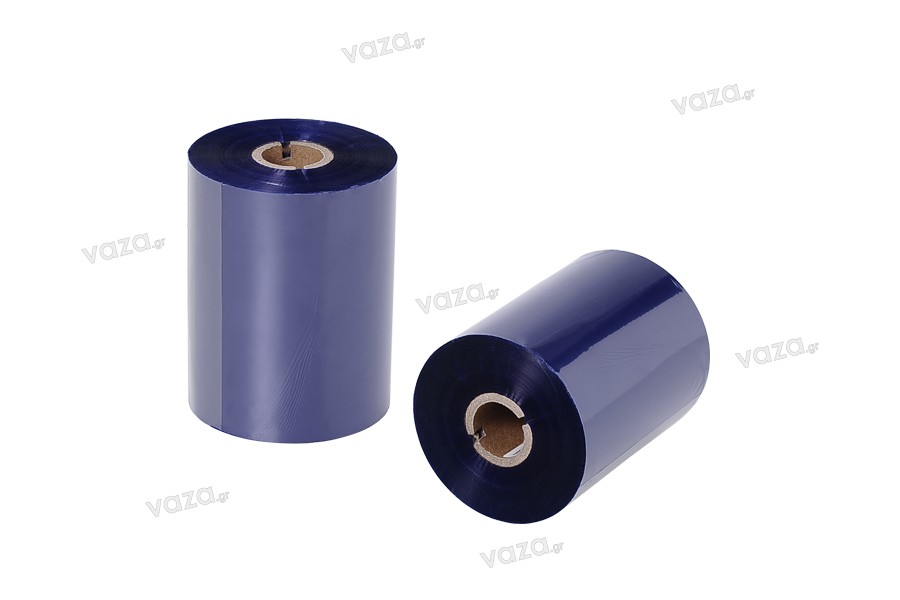 Μελανοταινία Wax Resin OUT 1'' σε μπλε χρώμα 110x600 Μελανοταινία Wax Resin OUT 1'' σε μπλε χρώμα 110x600