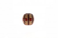 Bead wooden painted 14x15 mm