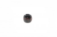 Small wooden dark brown beads 10x10 mm